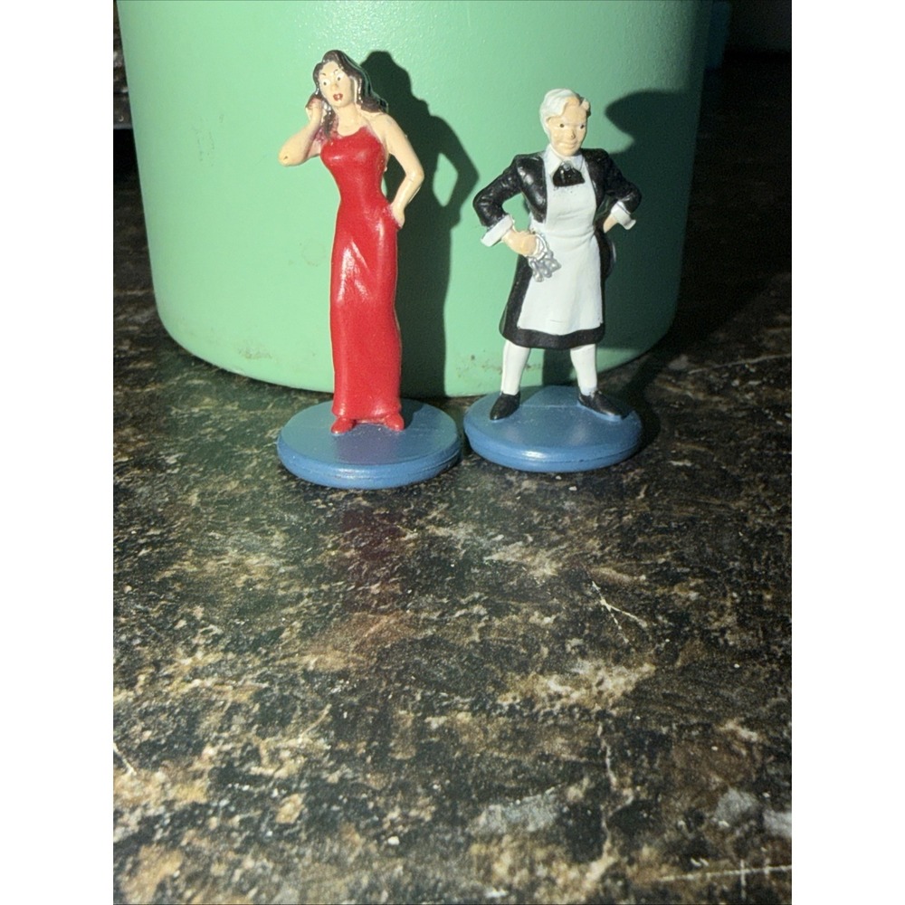 2002 Hasbro Clue Pieces Set Of Two Figures Vintage Board Game Replacement
